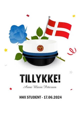 Tillykke HHX Student - Plakat