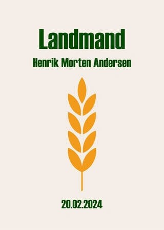 Landmand Erhvervsuddannelse - Plakat