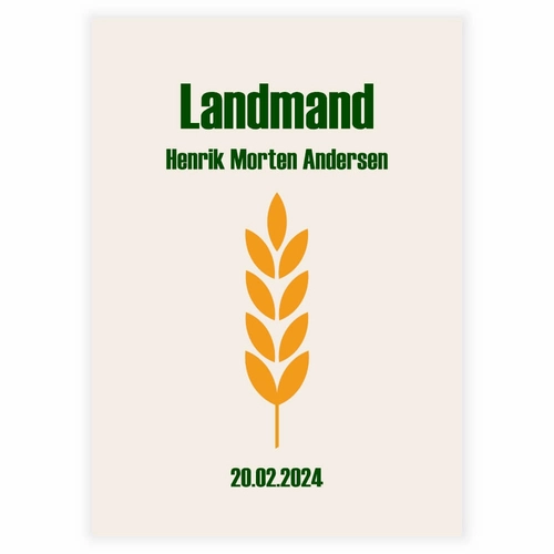 Nyuddannet landmand - Plakat