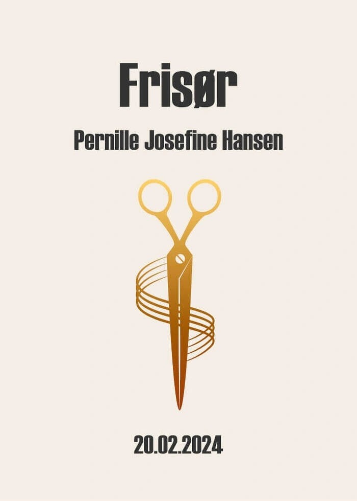 Nyuddannet frisør Plakat