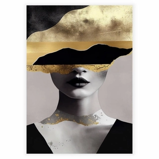 Sort og guld kvinde  - Plakat