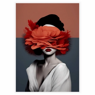 Blomster kvinde  - Plakat