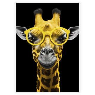 Giraf med briller - Plakat 