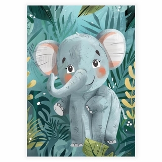 Lille elefant i junglen