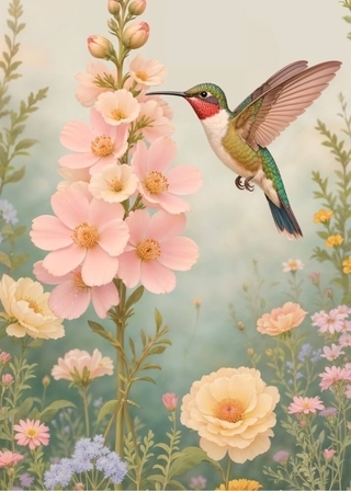 Kolibri i naturen Plakat