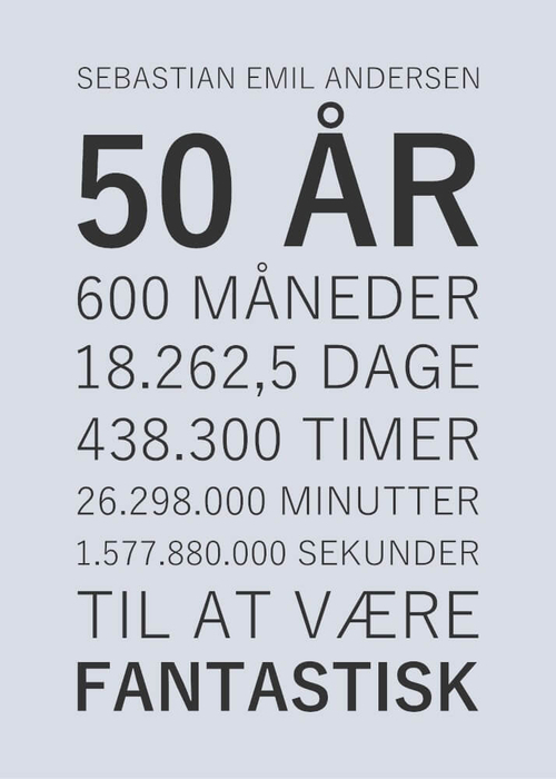 50 års fødselsdags plakat