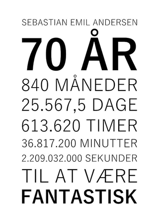 70 års fødselsdags plakat