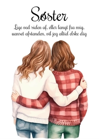 Søster Plakat - Uanset afstand 