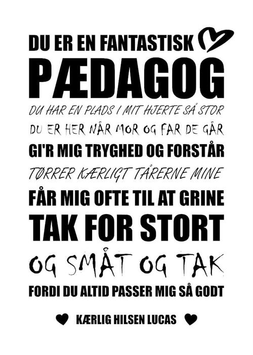 En fantastisk Pædagog Plakat