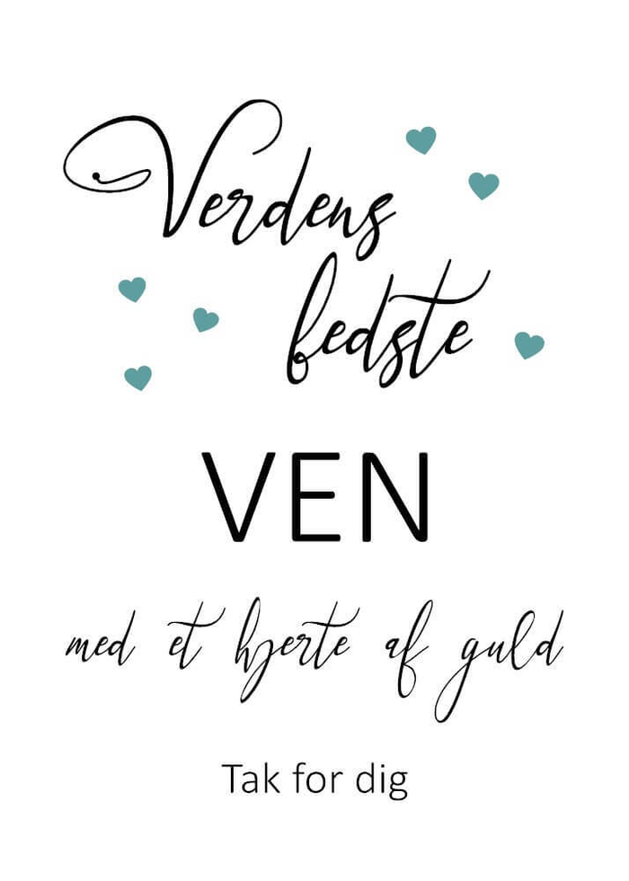 Plakat til verdens bedste ven