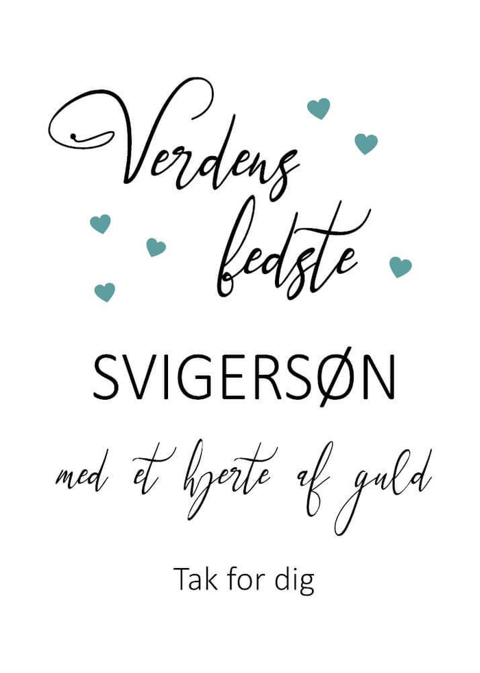 Plakat til verdens bedste svigersøn