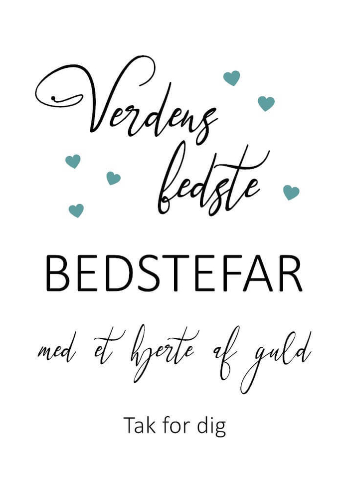 Plakat til verdens bedste bedstefar