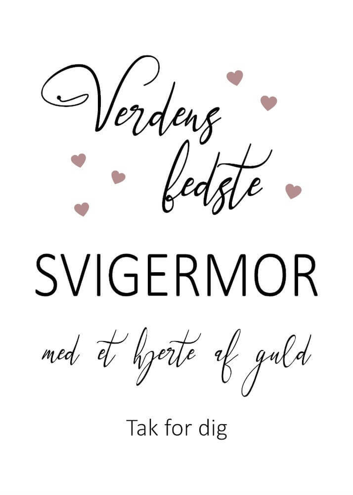 Plakat til verdens bedste svigermor