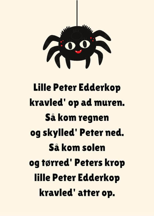 Børneplakat - Lille peter Edderkop