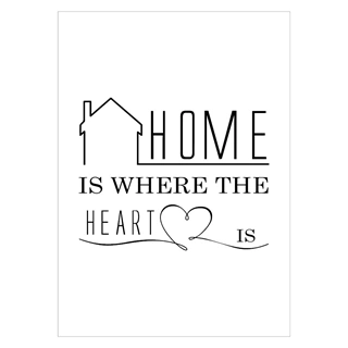 Plakat med teksten-Home is where you hards is.