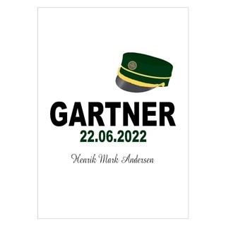 Plakat med en gartner hue