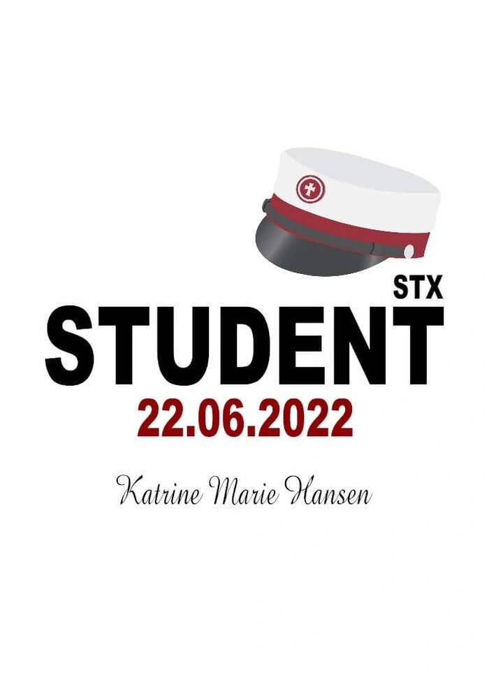 Plakat med studenterhue STX