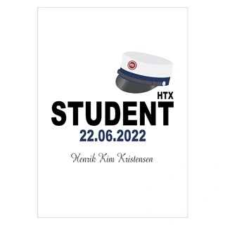 Plakat med HTX studenterhue
