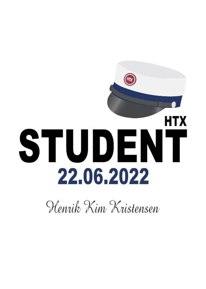 Plakat med HTX studenterhue