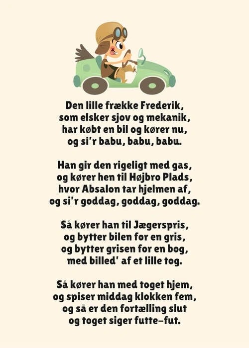 Børneplakat - Den lille frække Frederik