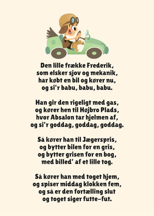 Børneplakat - Den lille frække Frederik