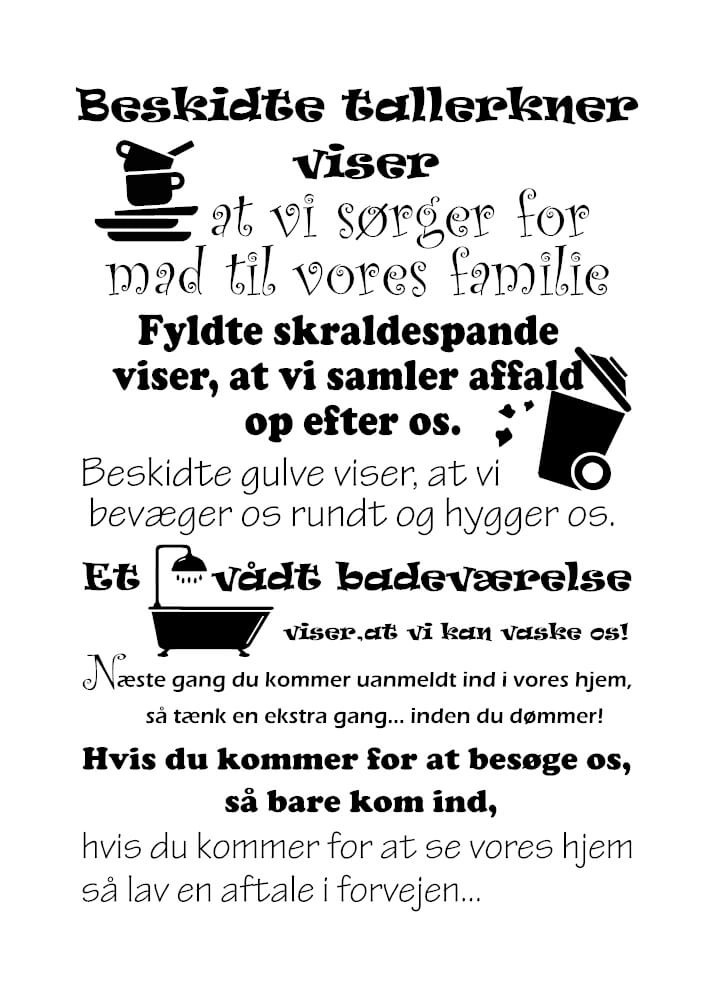 Plakat - Beskidte tallerkener 