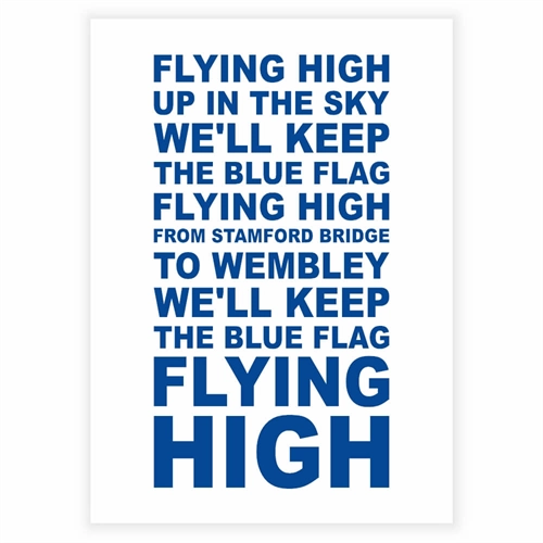 Plakat med Chelsea F.C. tekst Flying High