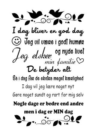 Plakat -  I dag bliver en god dag