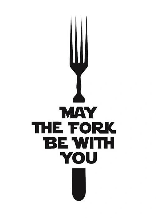 Plakat - may the fork be with you