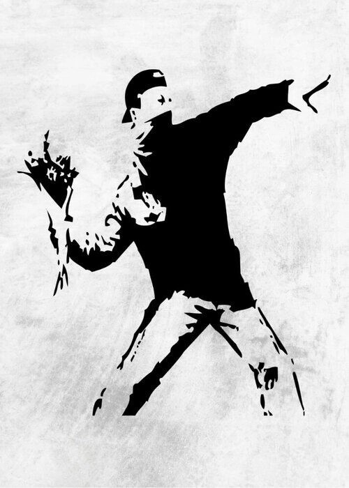 Banksy - Blomster aktivist Plakat