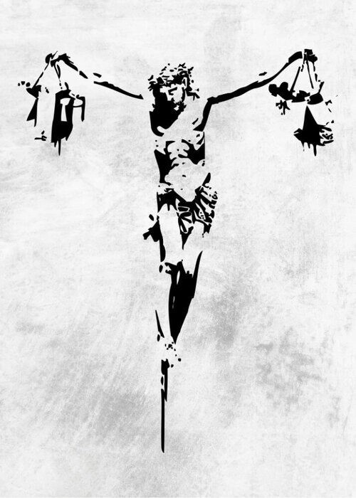 Banksy - Jesus Plakat