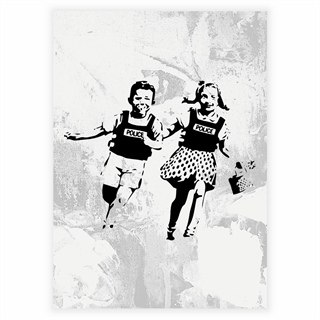 Plakat med legende børn af Banksy
