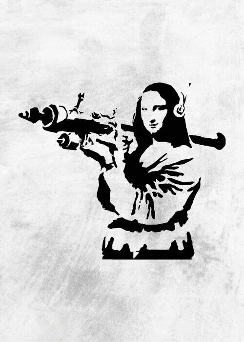 Banksy - Mona Lisa Bazooka Plakat