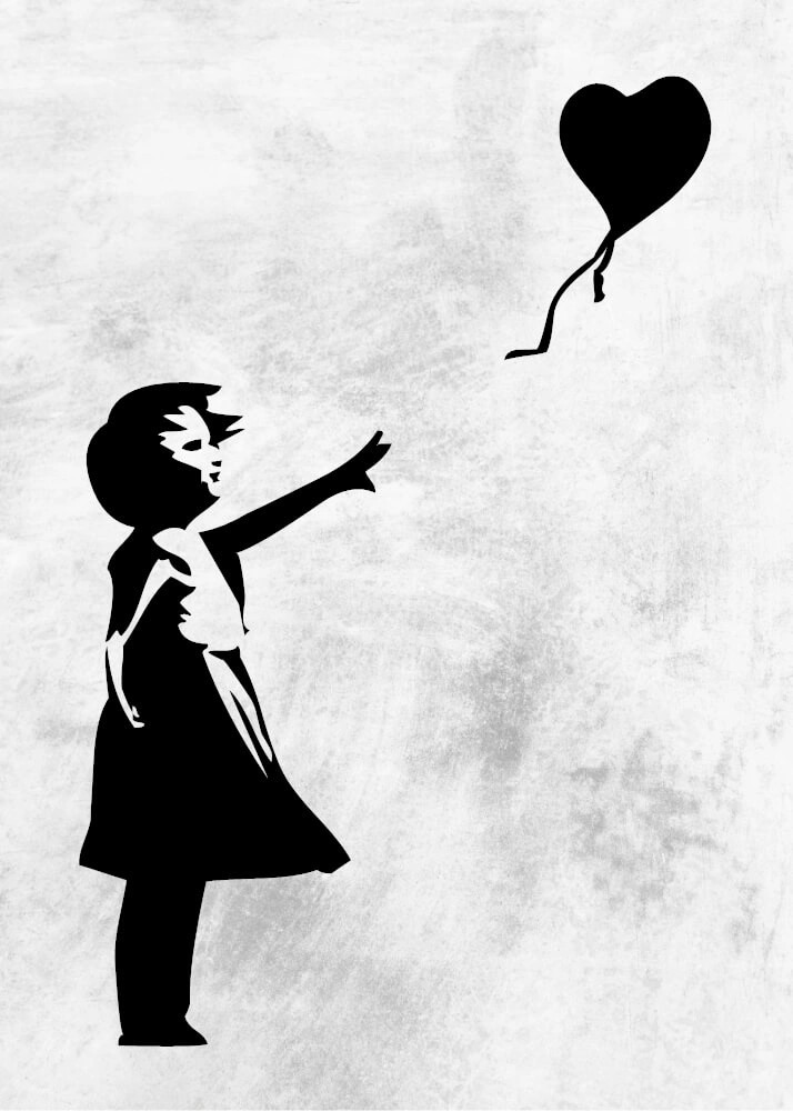 Banksy - Pige med Ballon Plakat