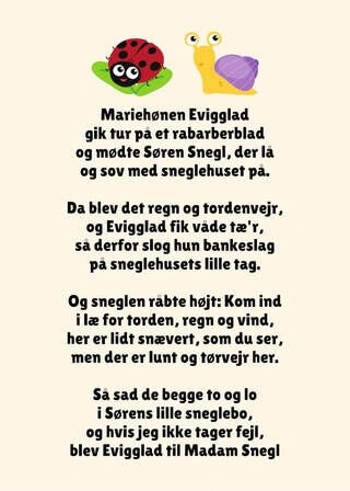 Plakat - Mariehønen Evigglad