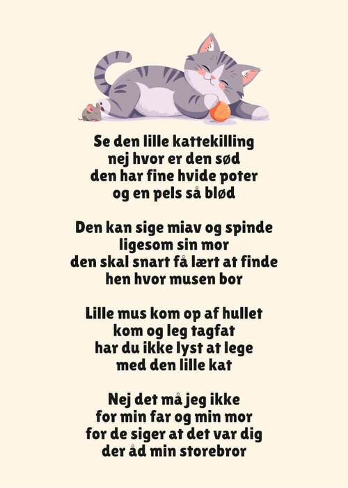 Plakat - Se den lille kattekilling