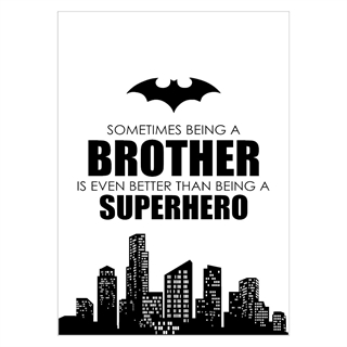 Superhero brother - Sød søskendeplakat