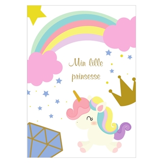 Plakat med enhjørning og teksten min lille prinsesse