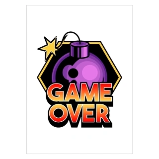 Plakat - Game over farve