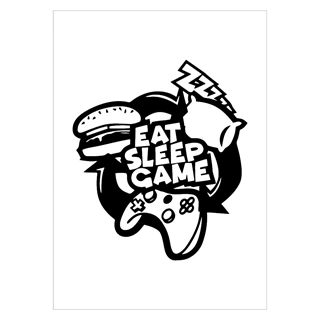 Plakat - Eat - sleep - game Controller