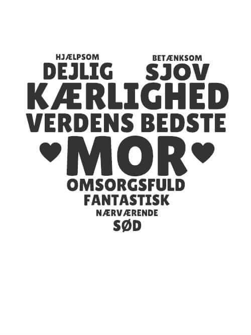 Mor hjerte inkl. personlig hilsen