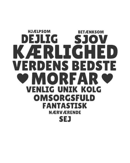 Morfar hjerte inkl. personlig hilsen