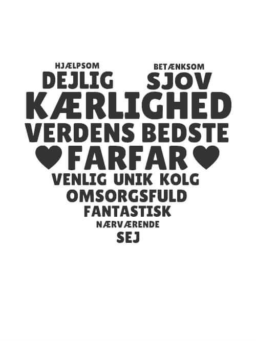 Farfar hjerte inkl. personlig hilsen