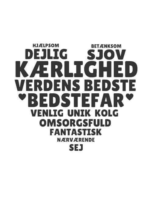 Bedstefar hjerte inkl. personlig hilsen