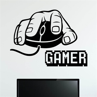 Wallstickers med motiv af en spille controller 