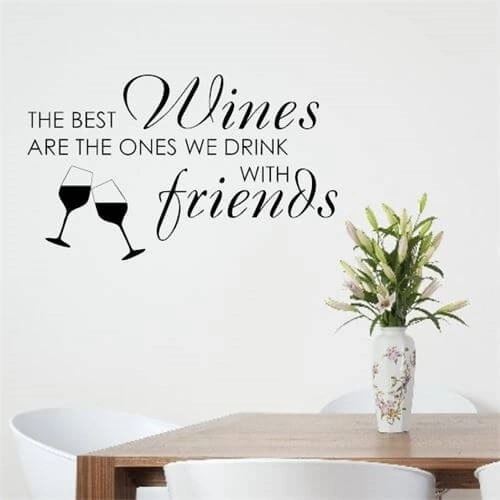 Wallsticker med teksten the best wines