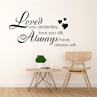 Loved you yesterday - wallstickers