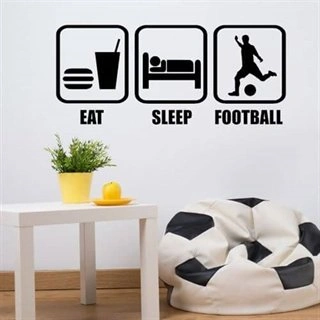 wallstickers - Eat, sleep, football - drenge - wallstickers