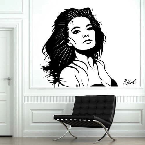 Wallstickers med tekst björk
