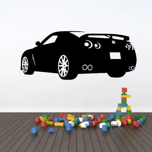 Fed sports bil som wallsticker